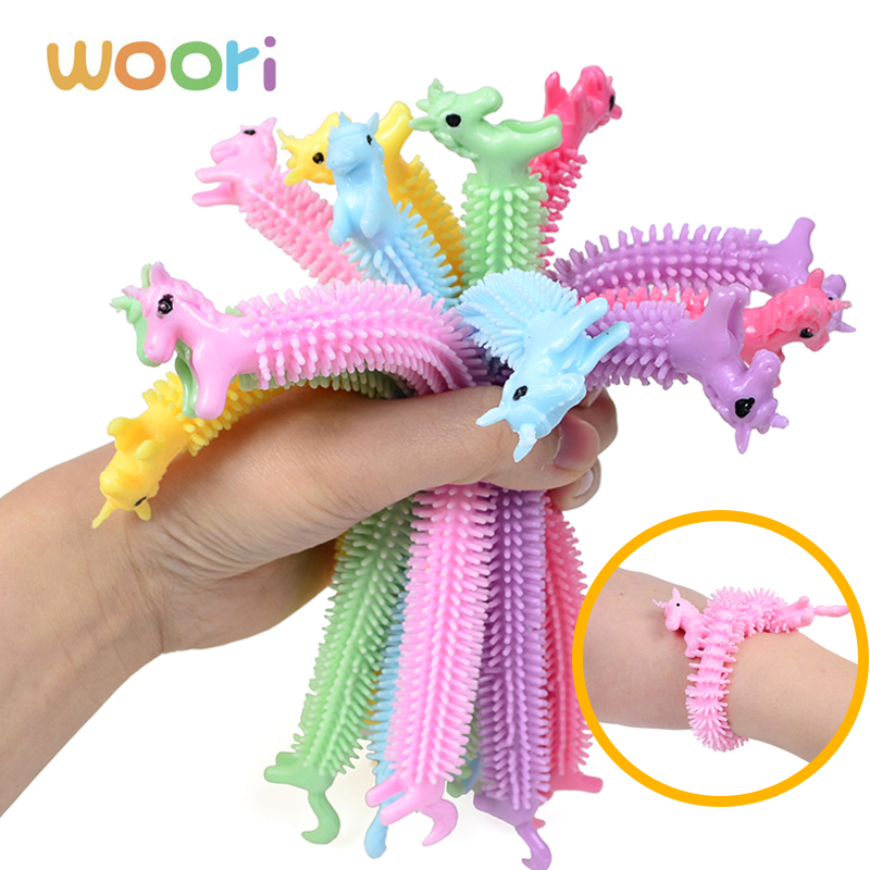 Jump Rope - 1/10pcs Unicorn Pulling Stretchy Worm Sensory