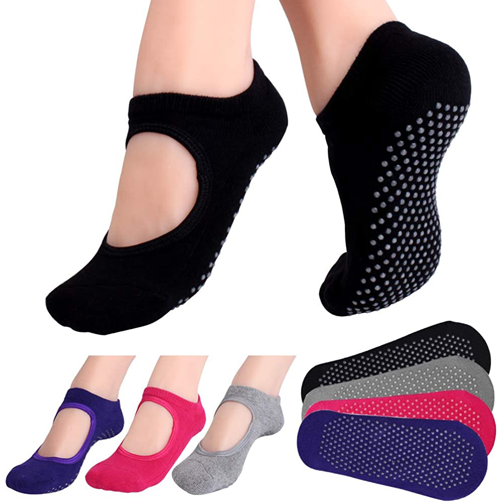 Yoga Mat - Backless Non-slip Fitness Pilates Socks Cotton