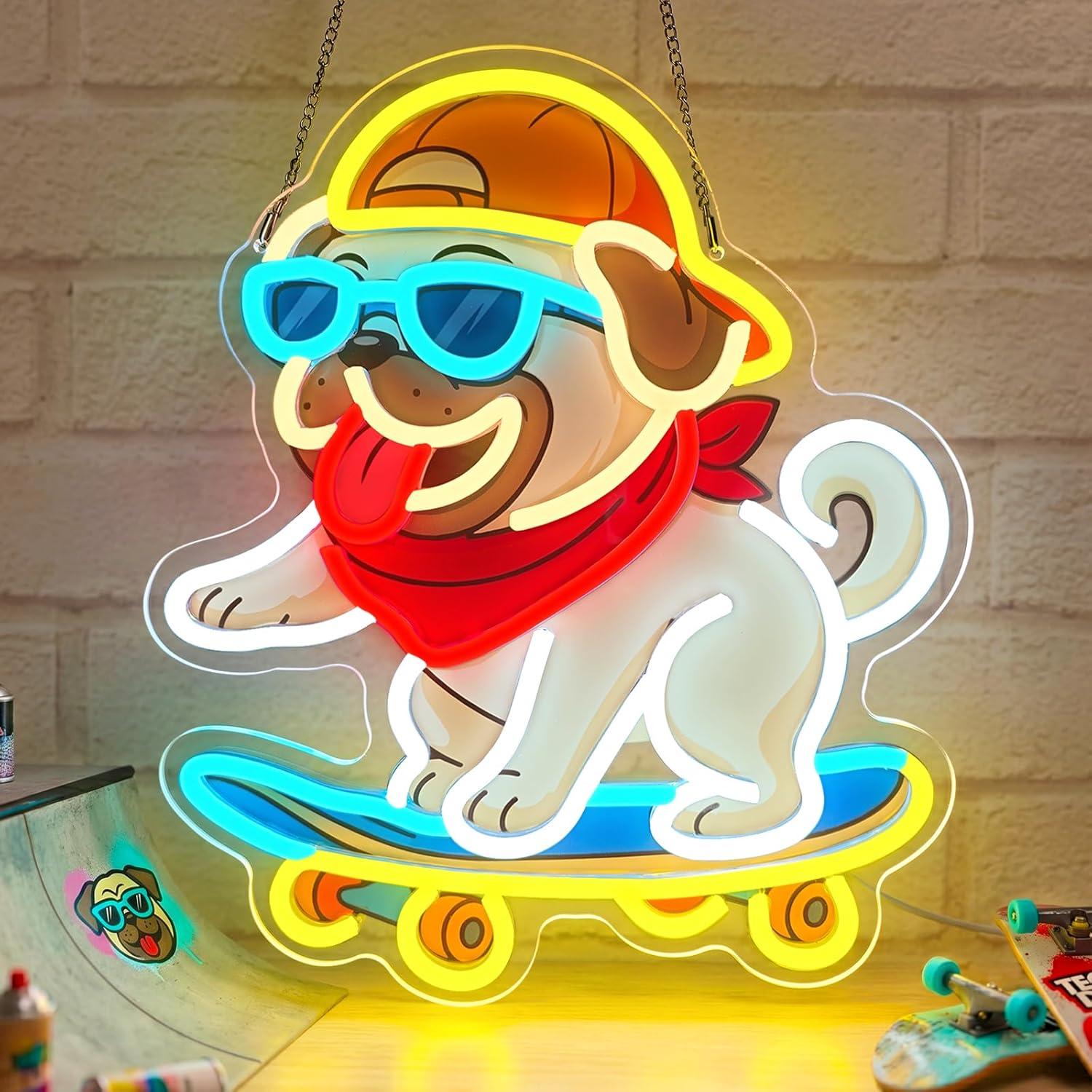 Skateboarding Dog Neon Sign Hi - огляд і ціна Skateboard