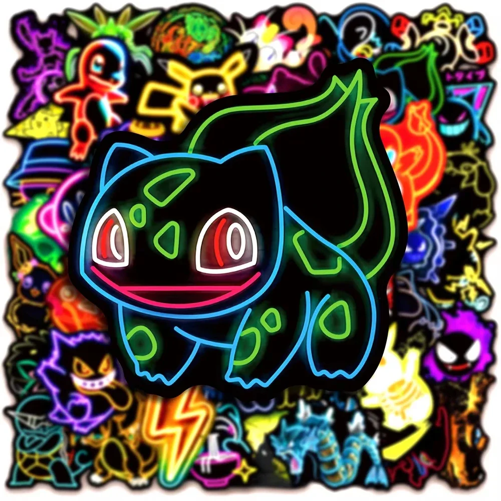 100pcs Neon  Pokémon  Stickers - огляд і ціна Skateboard